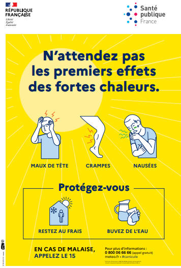 canicule protegez-vous affiche tout public