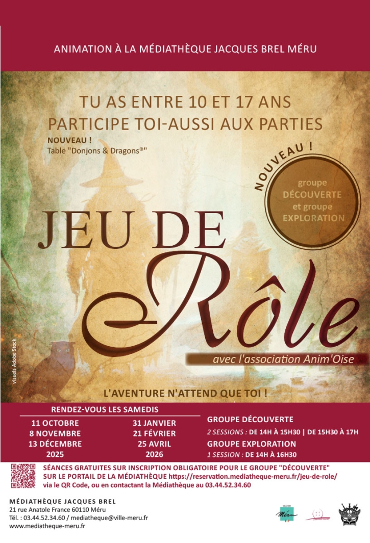  jeu de rôle affiche