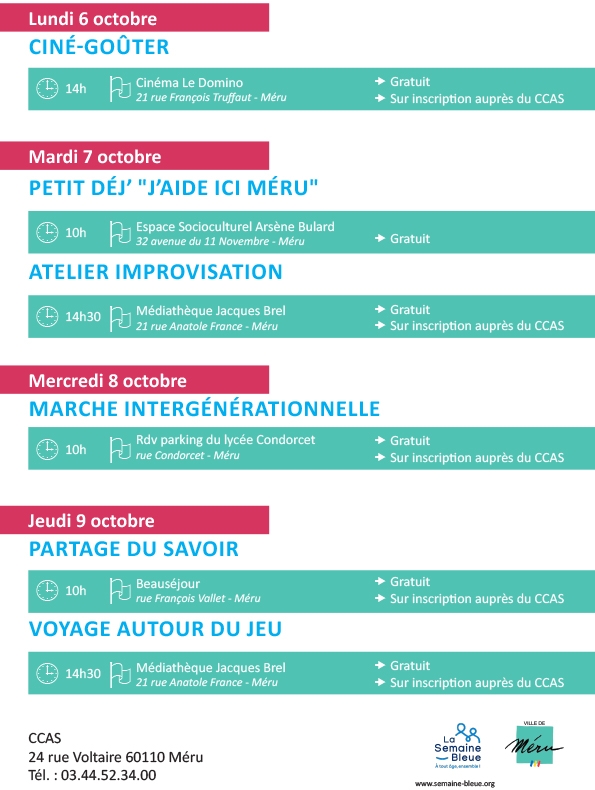 programme semaine bleue 2025