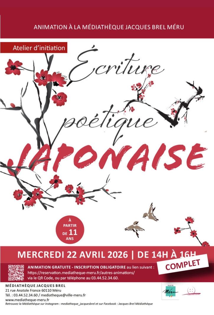 Initiation à l'écriture japonaise affiche