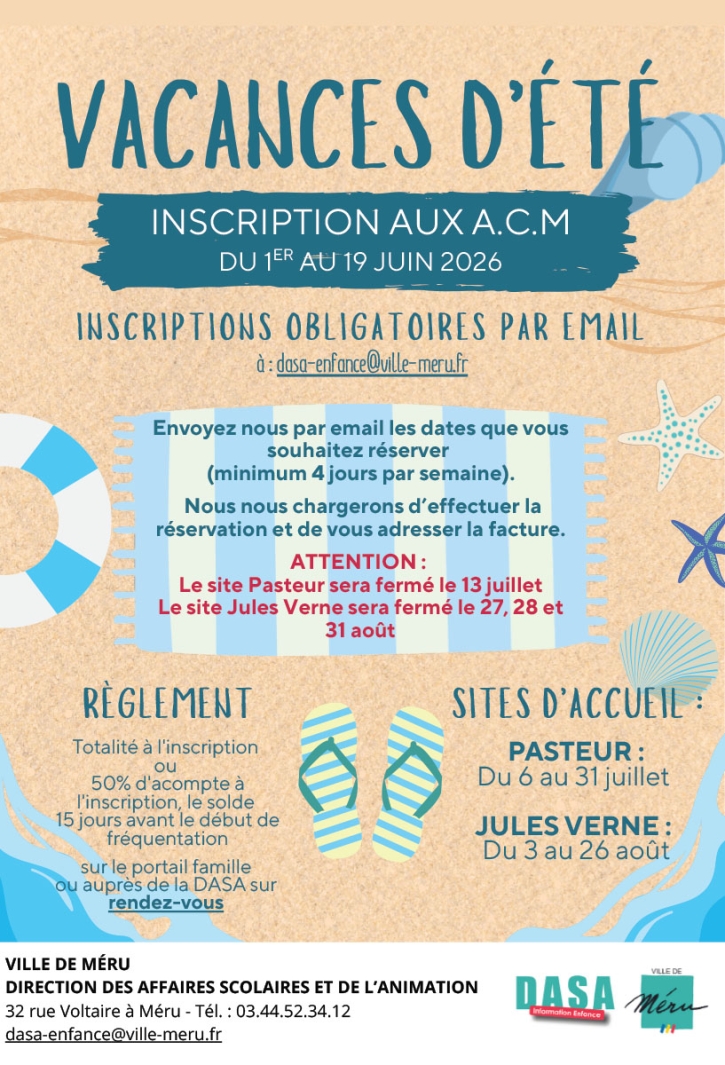 Inscription aux ACM 2026
