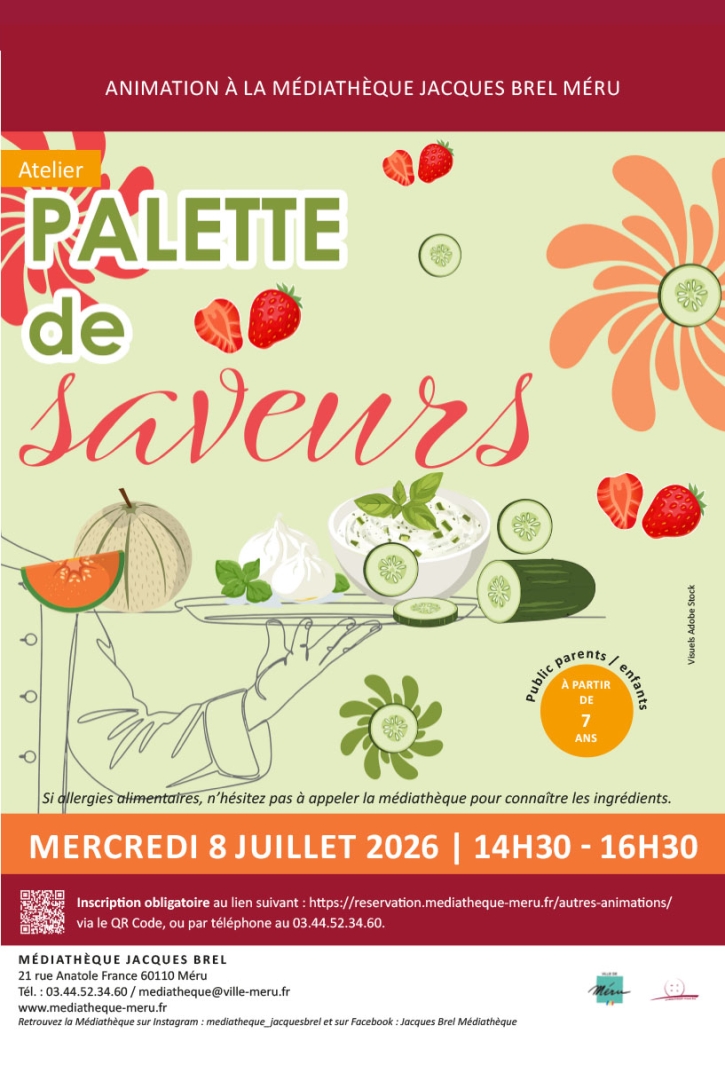 palette de saveurs affiche
