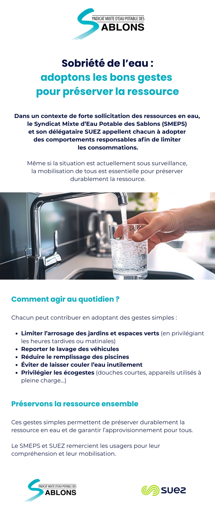 sobriete de l'eau smeps suez