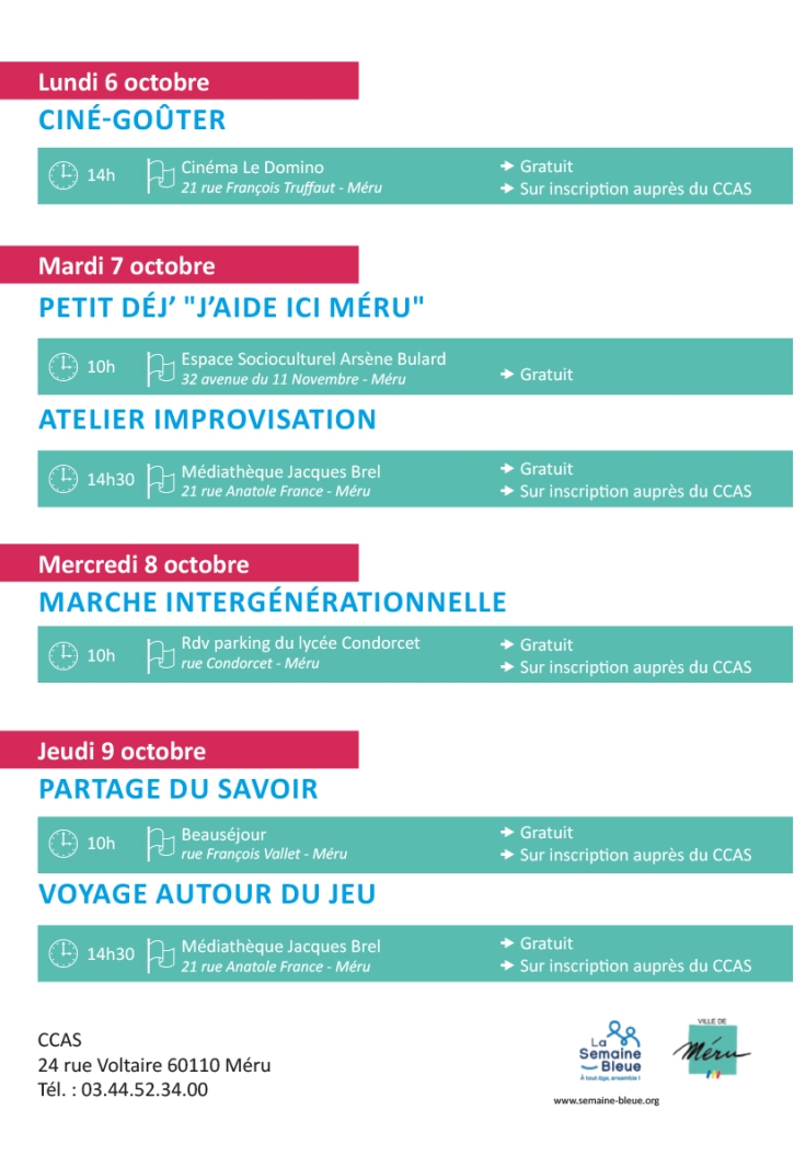 semiane bleue programme