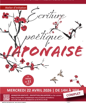 Initiation à l'écriture japonaise affiche