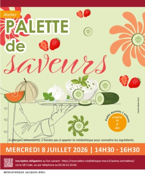 palette de saveurs affiche
