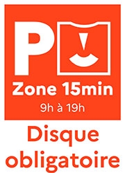 15 minutes devant les commerces pour un arrêt rapide.